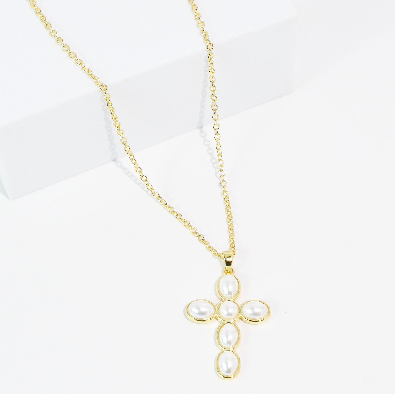 Pearl Promise Cross Necklace