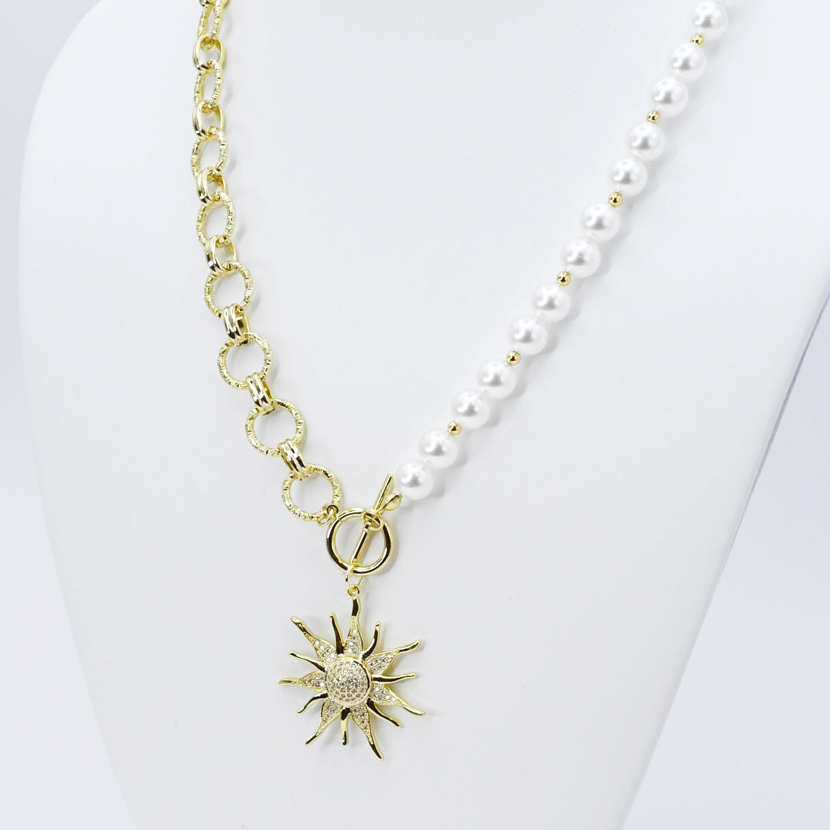 Pearl Sundrop Gold Necklace K6