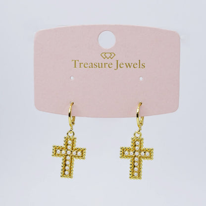 Pendant Cross Earring