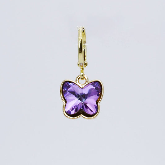 Petite Purple Chunky Butterfly Charm CH-360