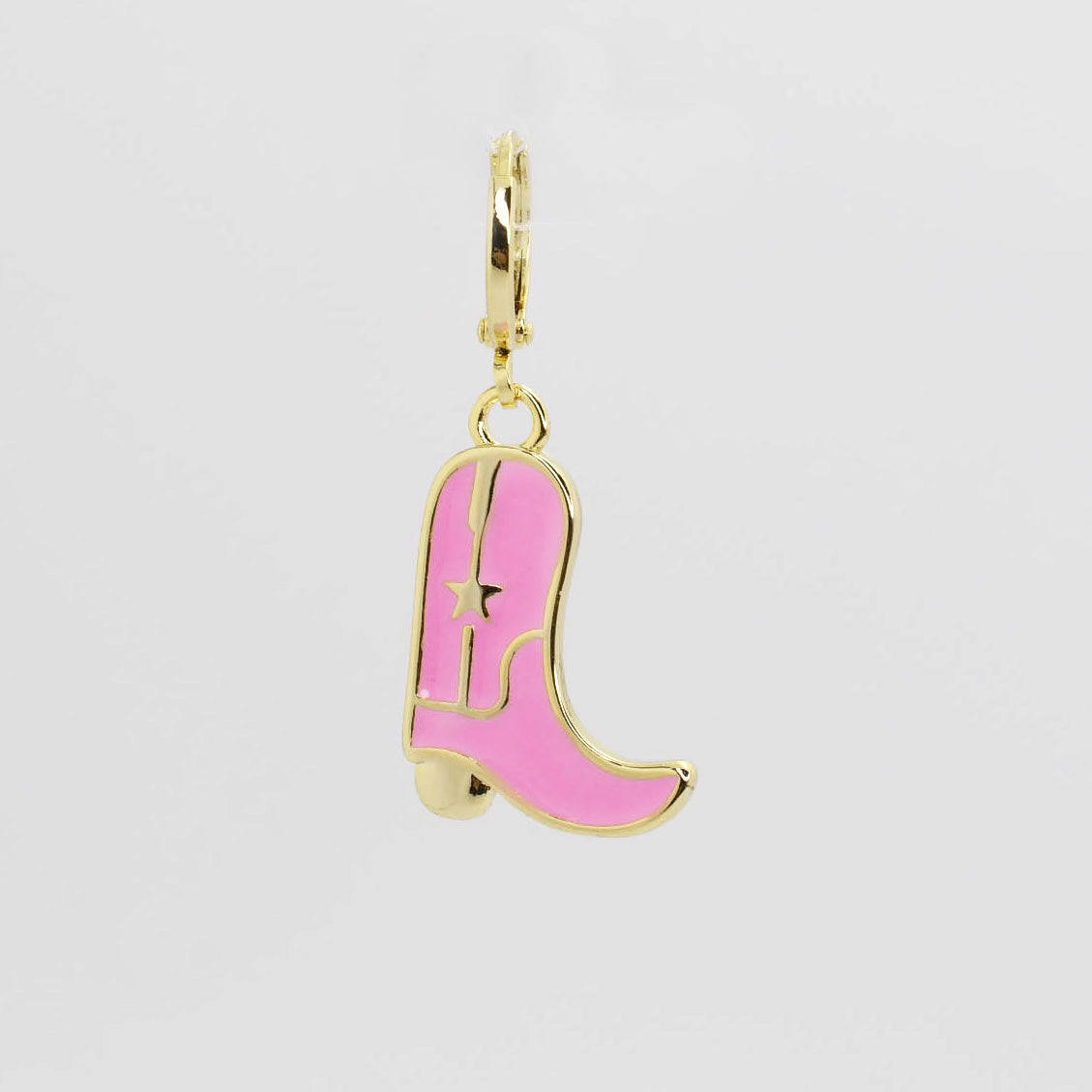 Pink Cowboy Boot Charm CH-253