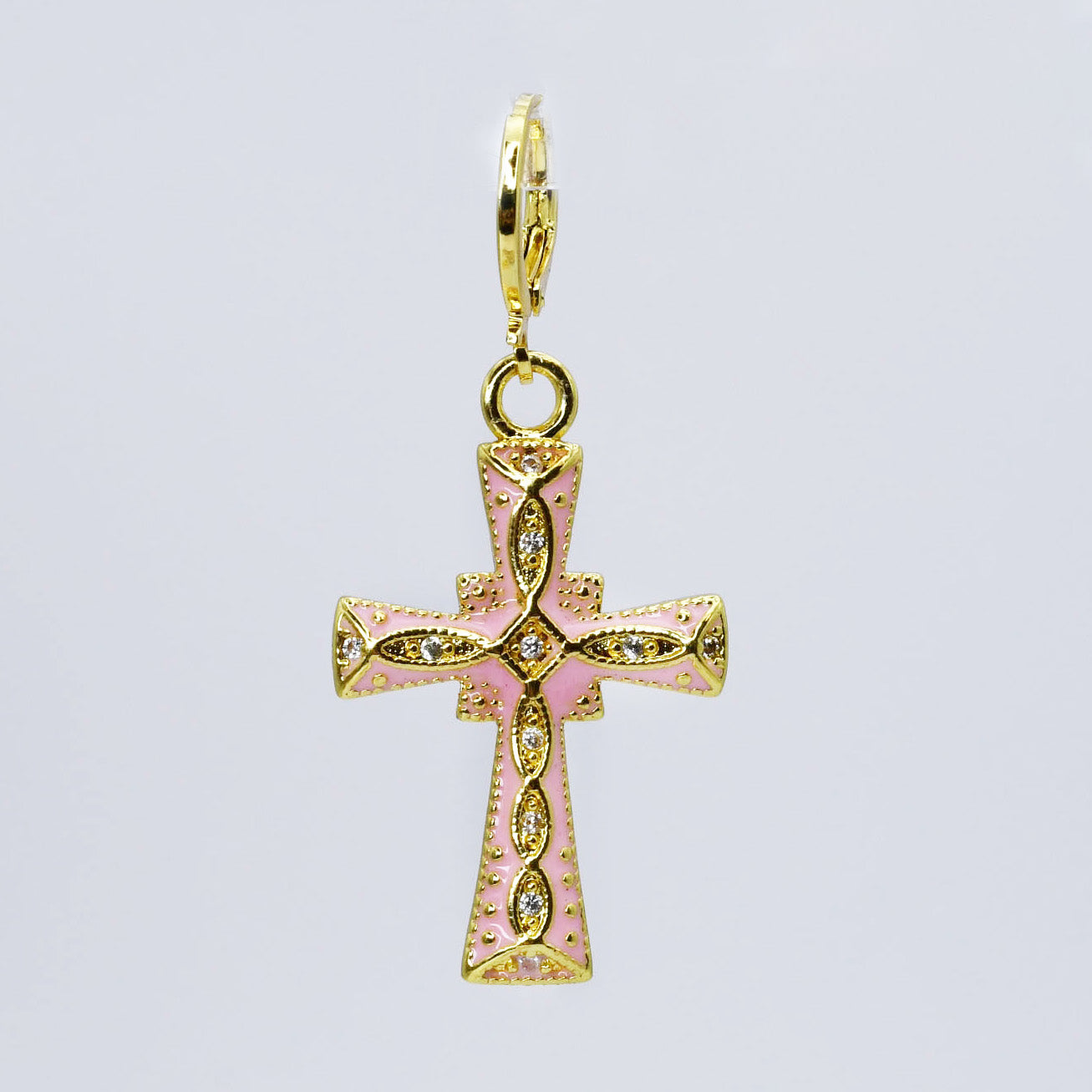 Pink Cross of Hope Charm CH-17