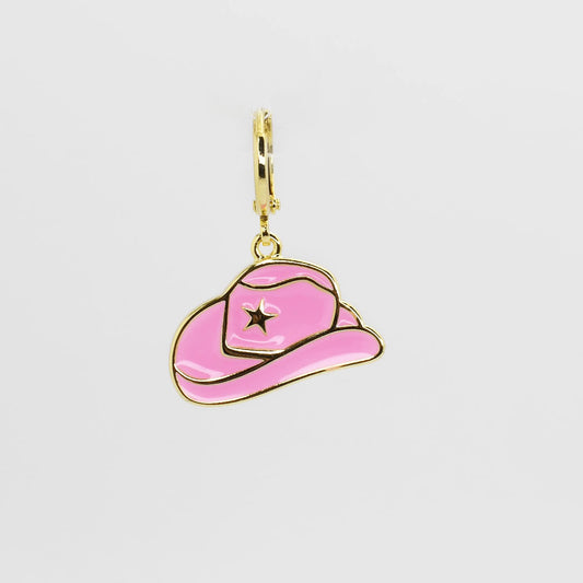 Pink Cowboy Hat Charm CH-254