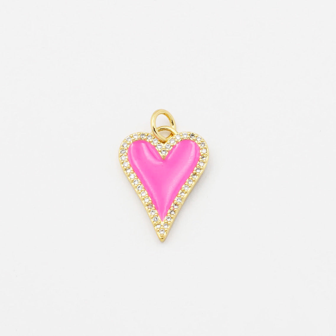 Pink Heart Charm CH-93