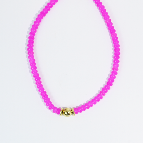 Pink Pop Beaded Necklace
