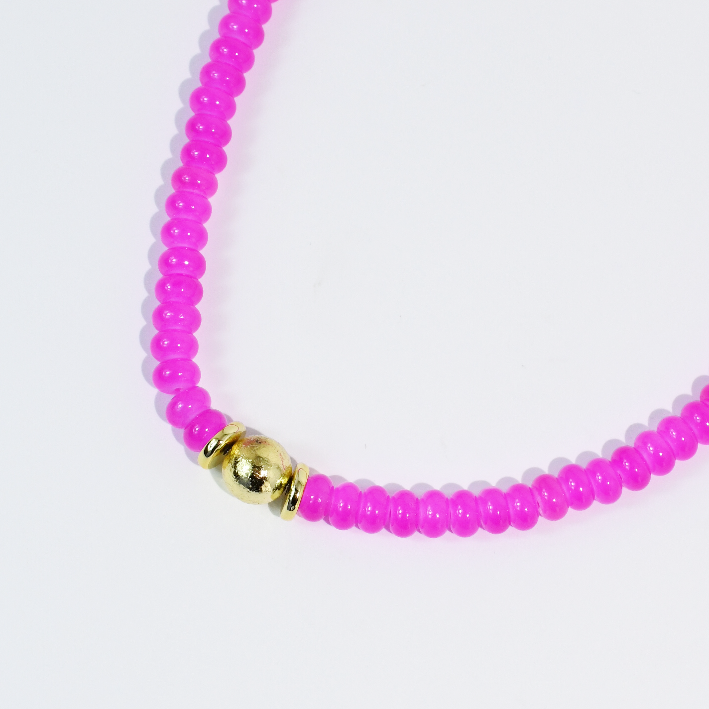 Pink Pop Beaded Necklace