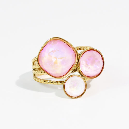 Pink Pop Crystal Ring Waterproof