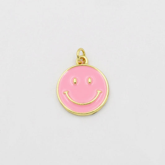 Pink Smiley Charm CH-143