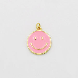 Pink Smiley Charm