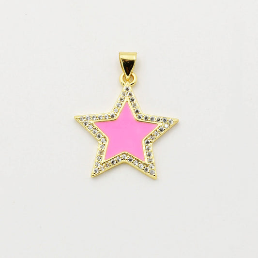 Pink Star Charm CH-252