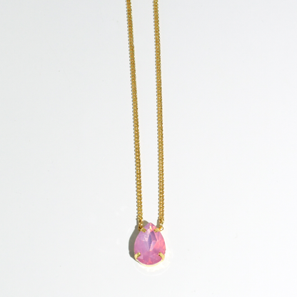 Colorful charms gold necklace featuring gemstone details, layered jewelry design, trendy accessory for women’s jewelry collections, boutique wholesale fashion necklace that is hypoallergenic, tarnish free, and waterproof jewelry with a cute aesthetic statement style