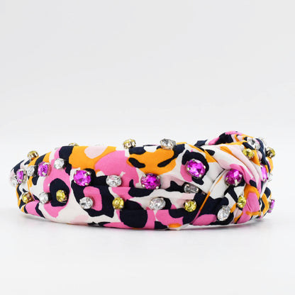 Pink/Orange Animal Print Headband U71