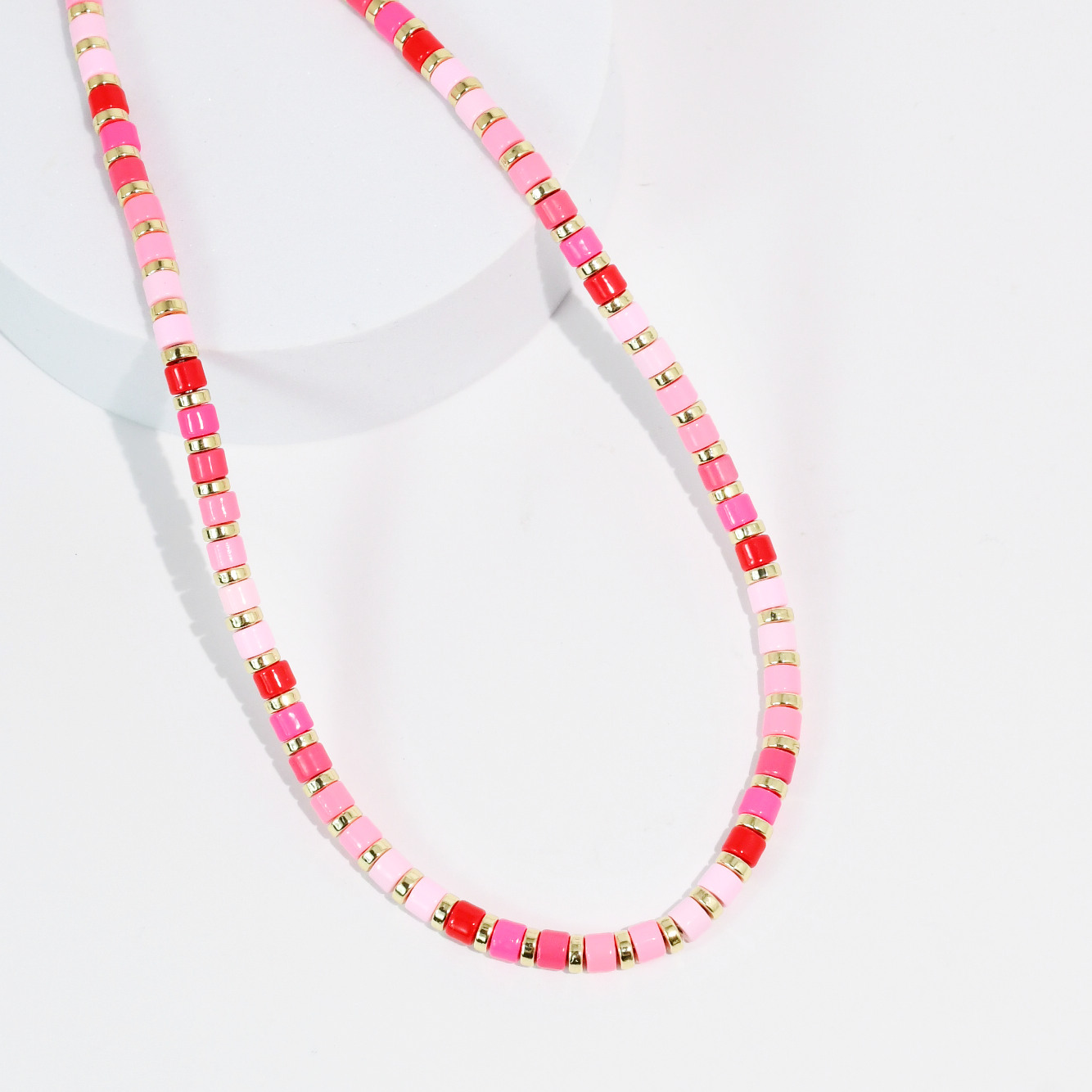 Pinks Tile Necklace