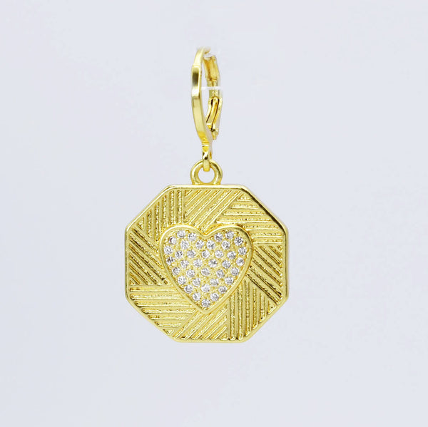 Plate Heart Charm CH-351