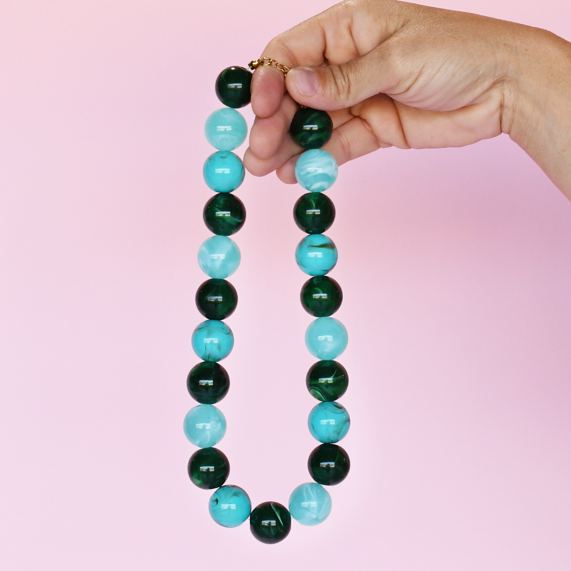 Pop of Joy Green/Turquoise Necklace