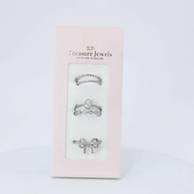 Load image into Gallery viewer, Princess Silver Ring Set F1
