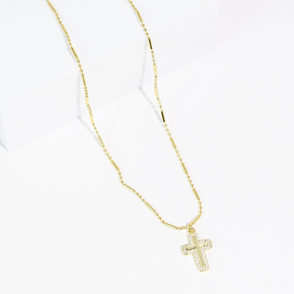 Promise Cross Gold Necklace