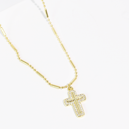 Promise Cross Gold Necklace