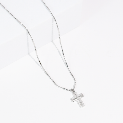 Promise Cross Silver Necklace
