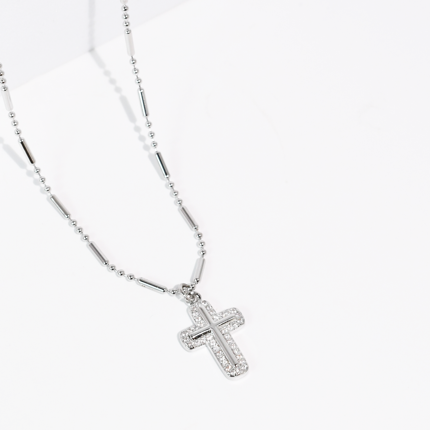 Promise Cross Silver Necklace