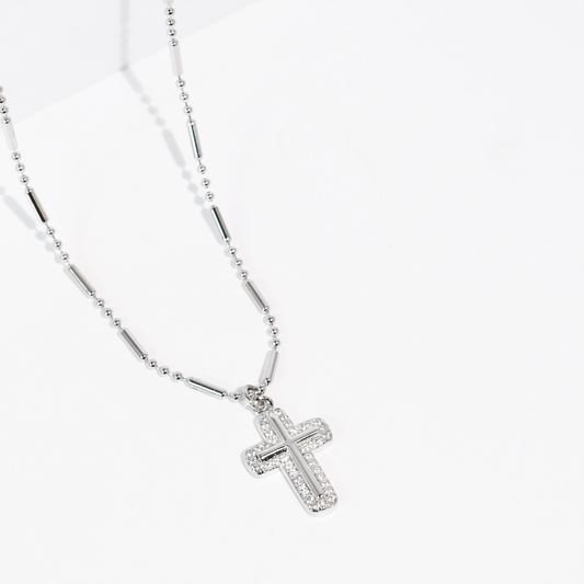 Promise Cross Silver Necklace