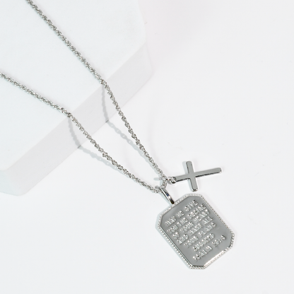 Psalm 20:4 Silver Necklace