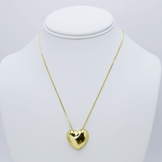 Puffy Love Necklace Gold