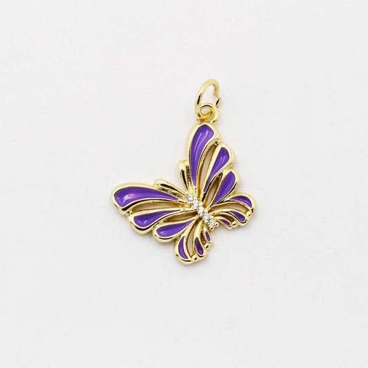 Purple Butterfly Charm CH-148