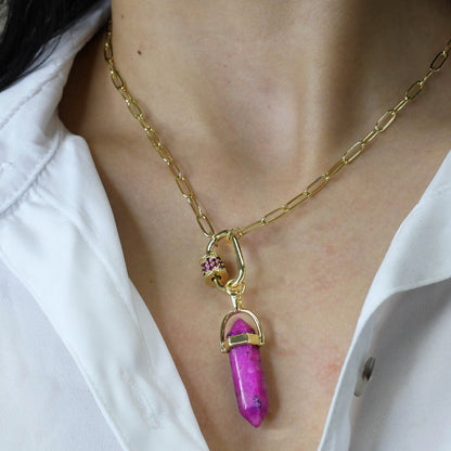 Purple Crystal Pendant L6