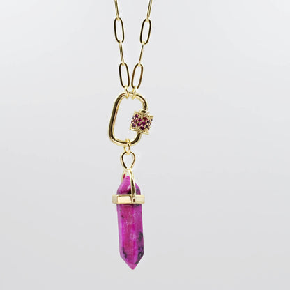 Purple Crystal Pendant L6