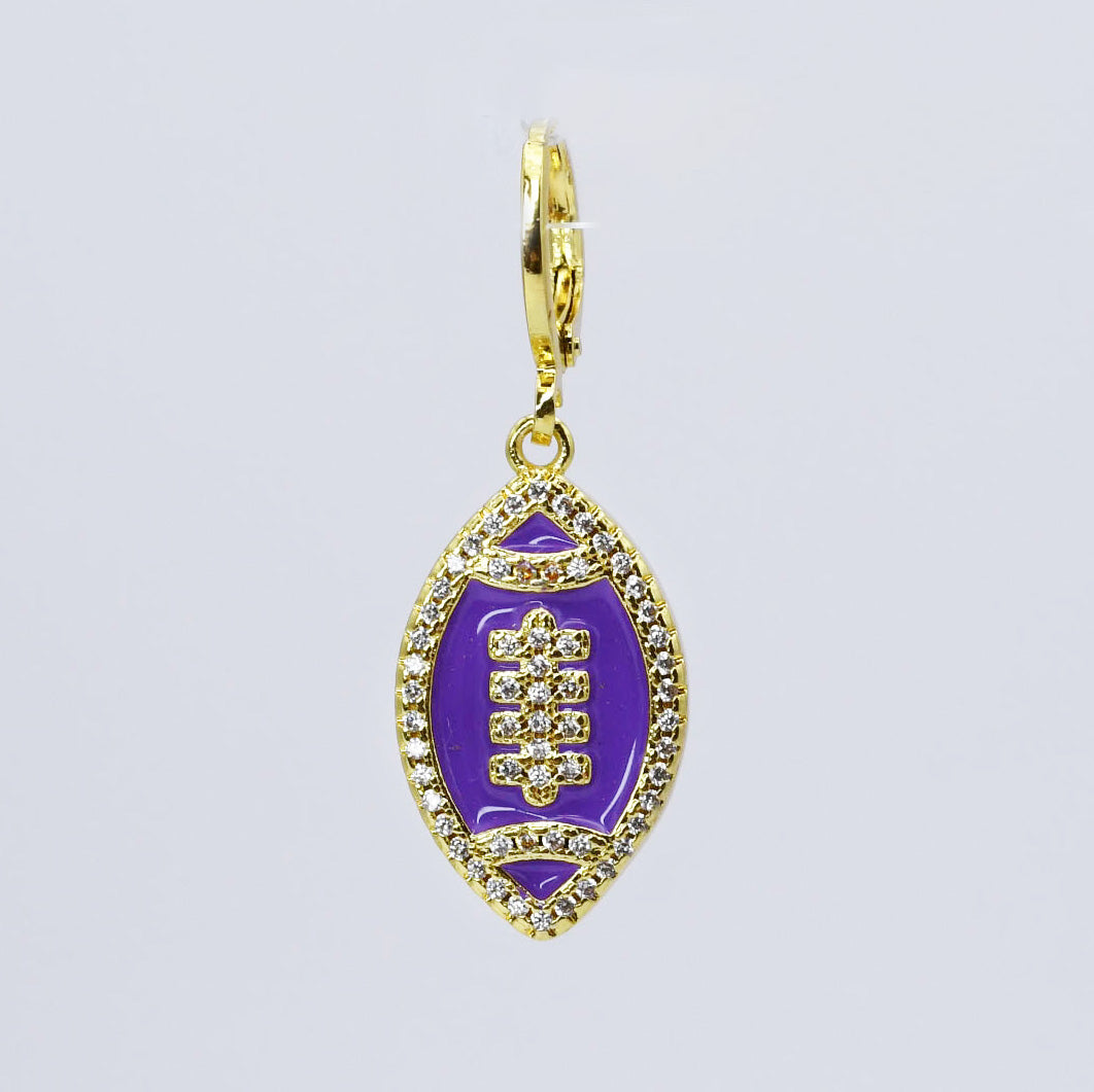 Purple Football Charm CH-334