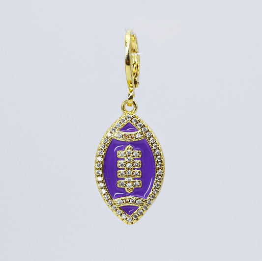 Purple Football Charm CH-334