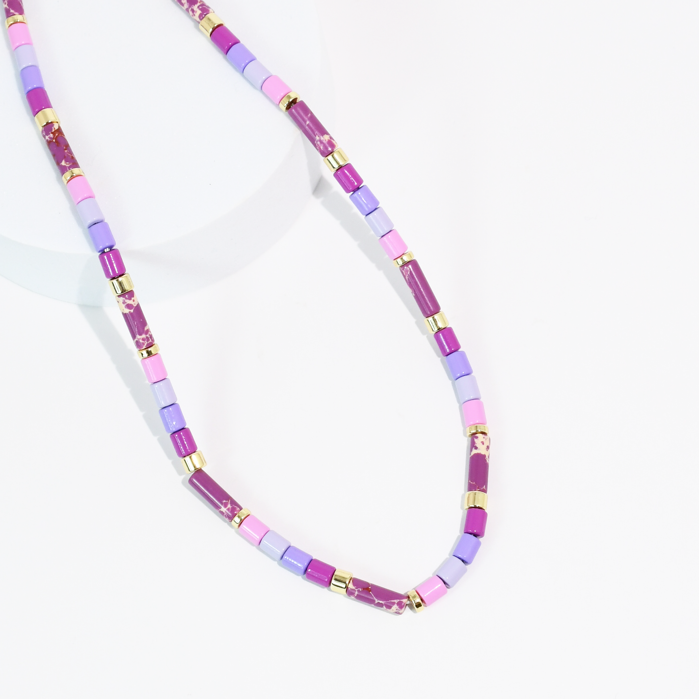 Purple Tile Necklace
