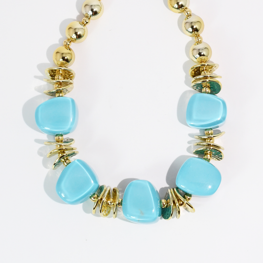 Radiant Loop Turquoise Necklace