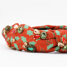 Load image into Gallery viewer, Red Holiday Knot Headband
