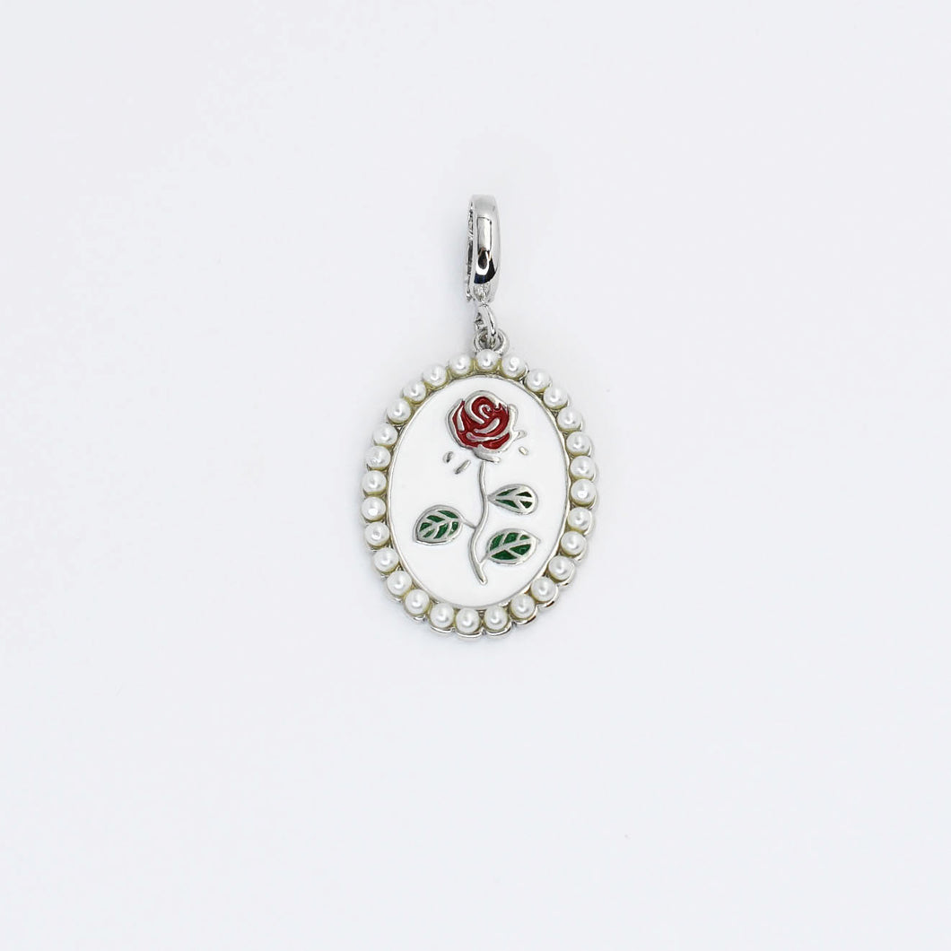 Rose Silver Charm