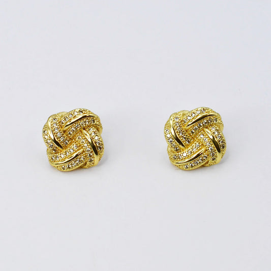 Rosette Studs Gold K16