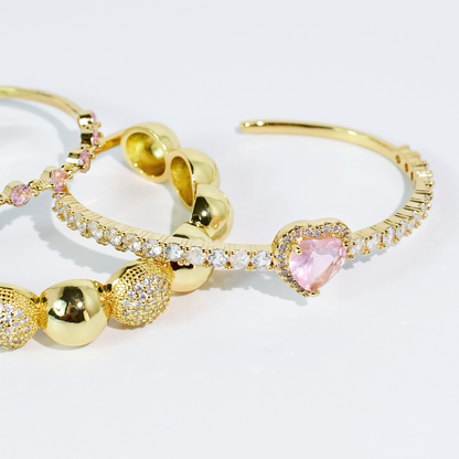 Rosy Glow Cuff Set