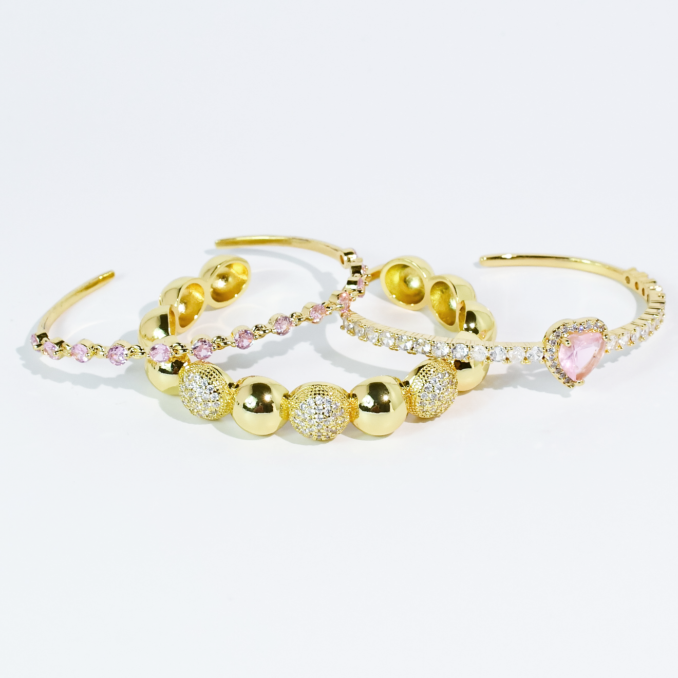 Rosy Glow Cuff Set