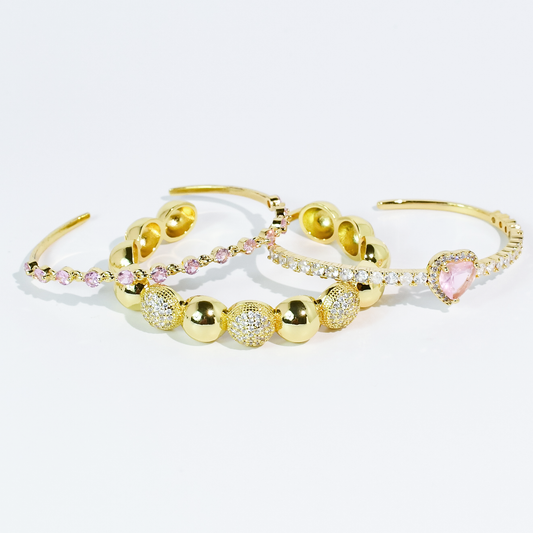 Rosy Glow Cuff Set