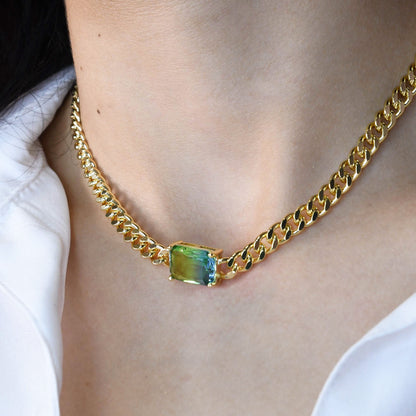 Royal Gem Blue/Green Necklace M17