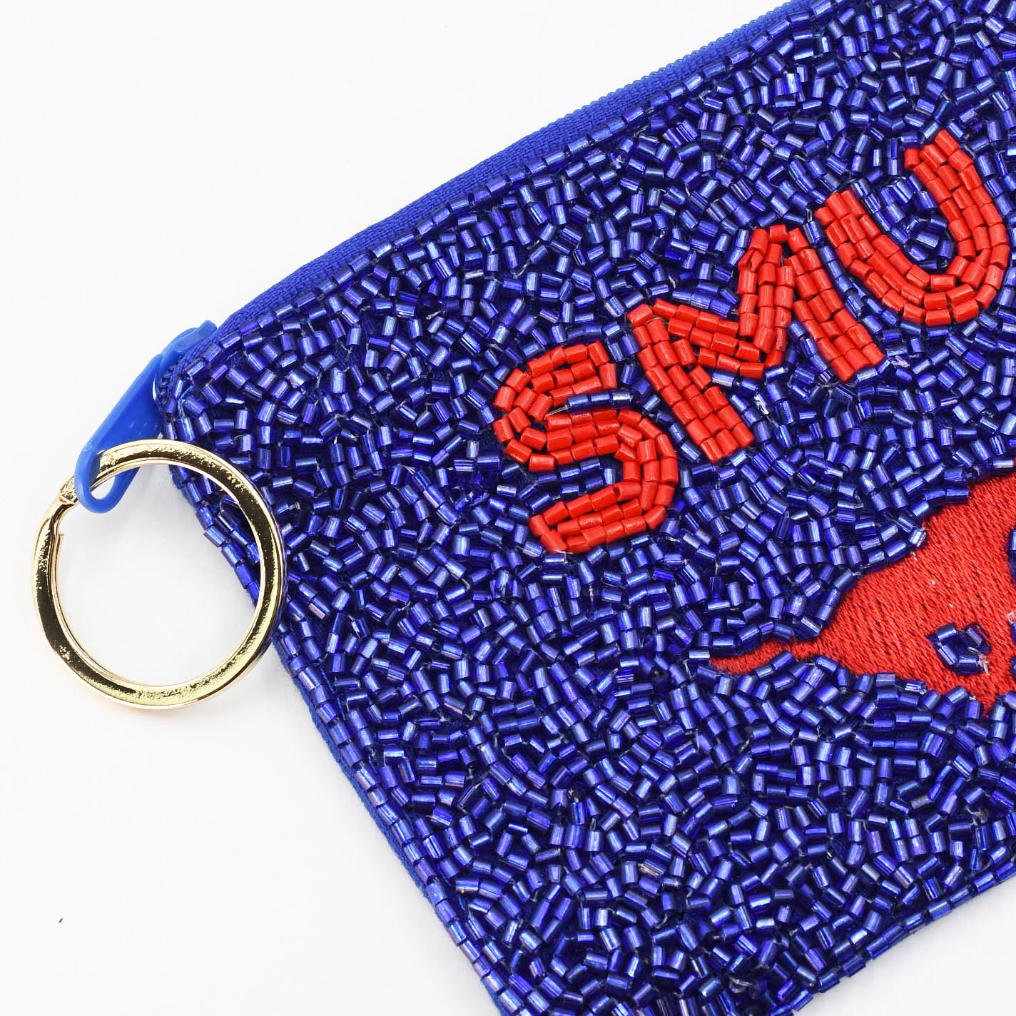 SMU Horse Keychain Pouch