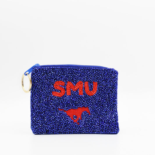 SMU Horse Keychain Pouch