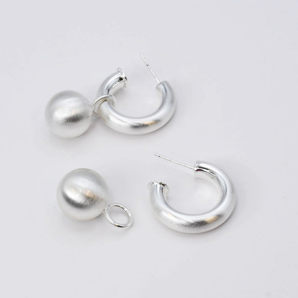 Sassy Chunky Hoop Silver B12