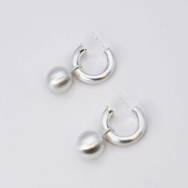 Sassy Chunky Hoop Silver B12