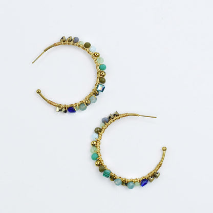 Sea Glass Hoops