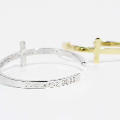 She is Clothed with Strength and Dignity Bangle