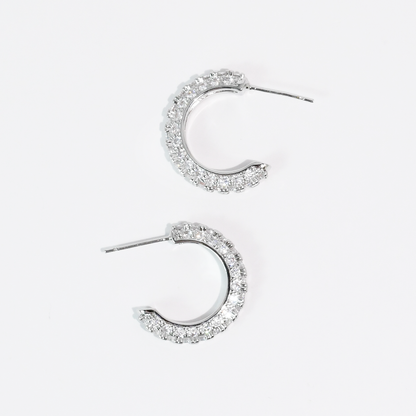 Shine On Silver Hoop
