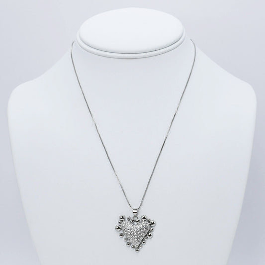 Shining Love Necklace Silver