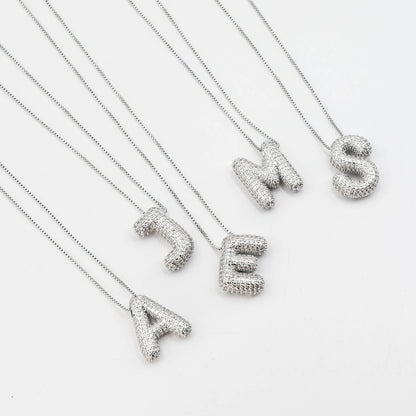 Silver Crystal Balloon Initials